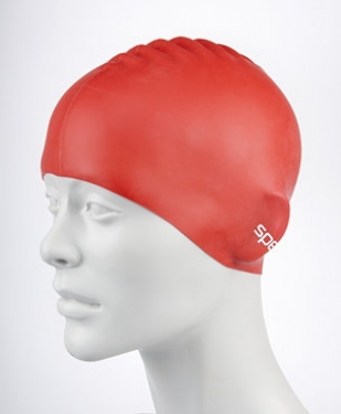 Plain Flat Silicone Cap Red Junior